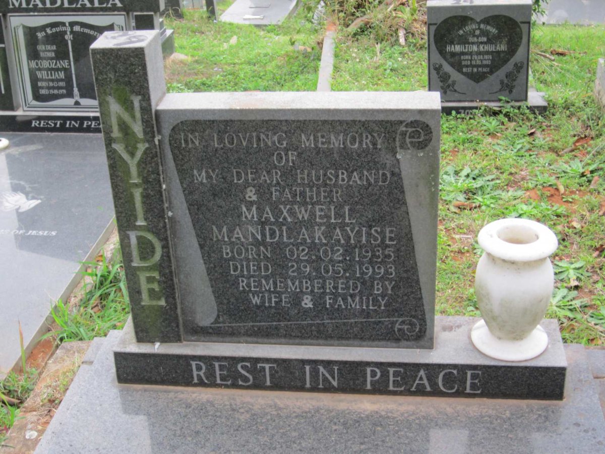 NYIDE Maxwell Mandlakayise 1935-1993