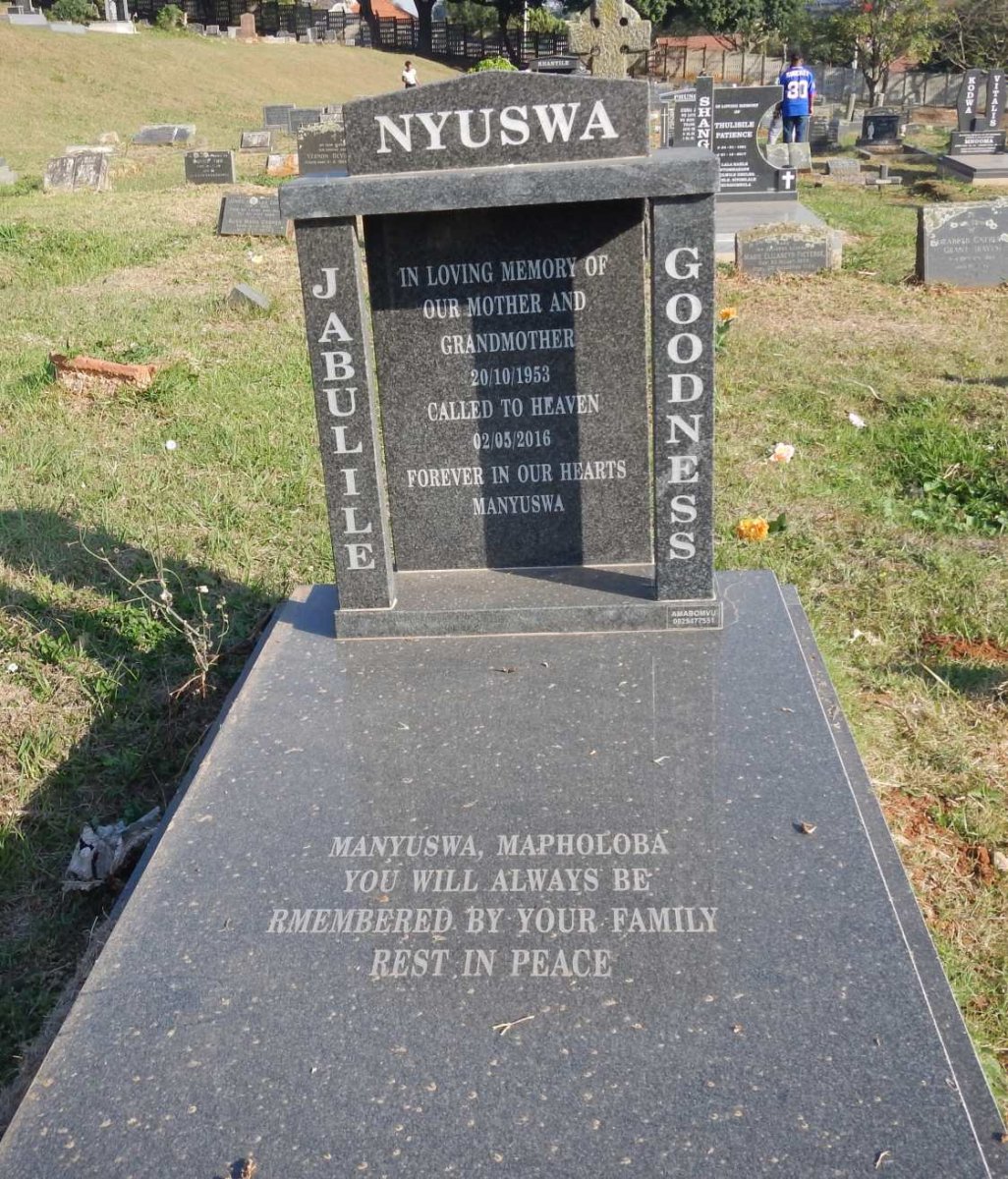 NYUSWA Jabulile Goodness 1953-2016