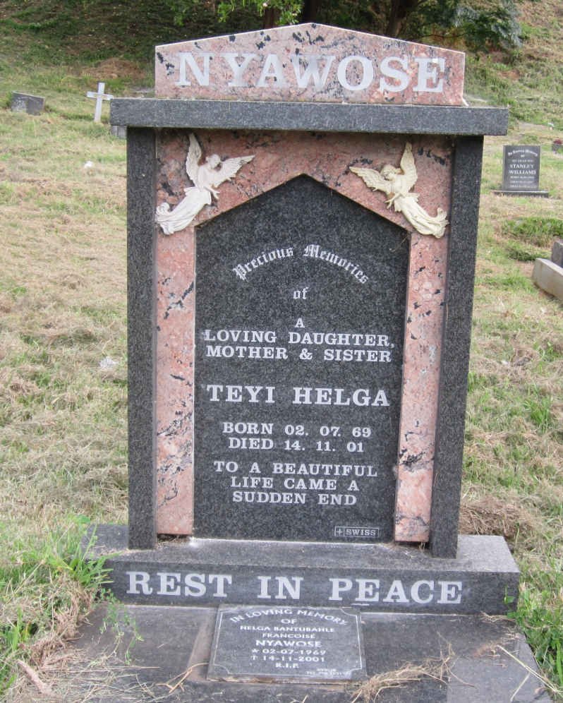 NYAWOSE Teyi Helga 1969-2001 :: NYAWOSE Helga Bantubahle Francoise 1969-2001