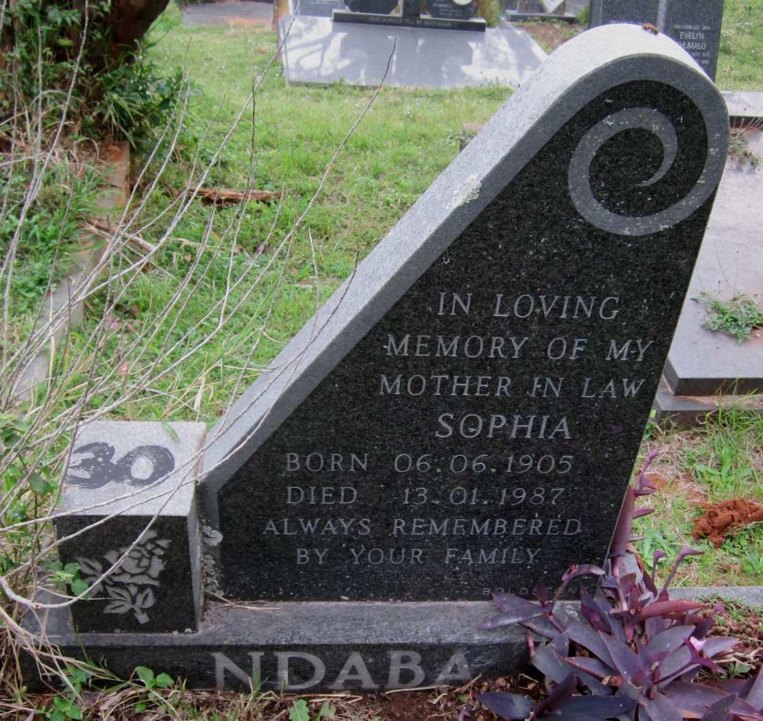 NDABA Sophia 1905-1987