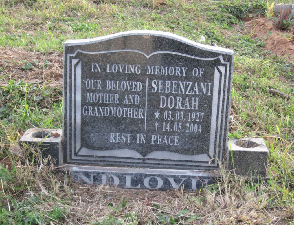 NDLOVU Sebenzani Dorah 1927-2004