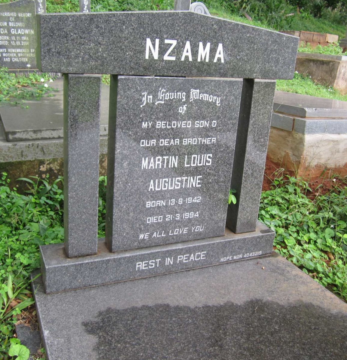 NZAMA Martin Louis Augustine 1942-1994