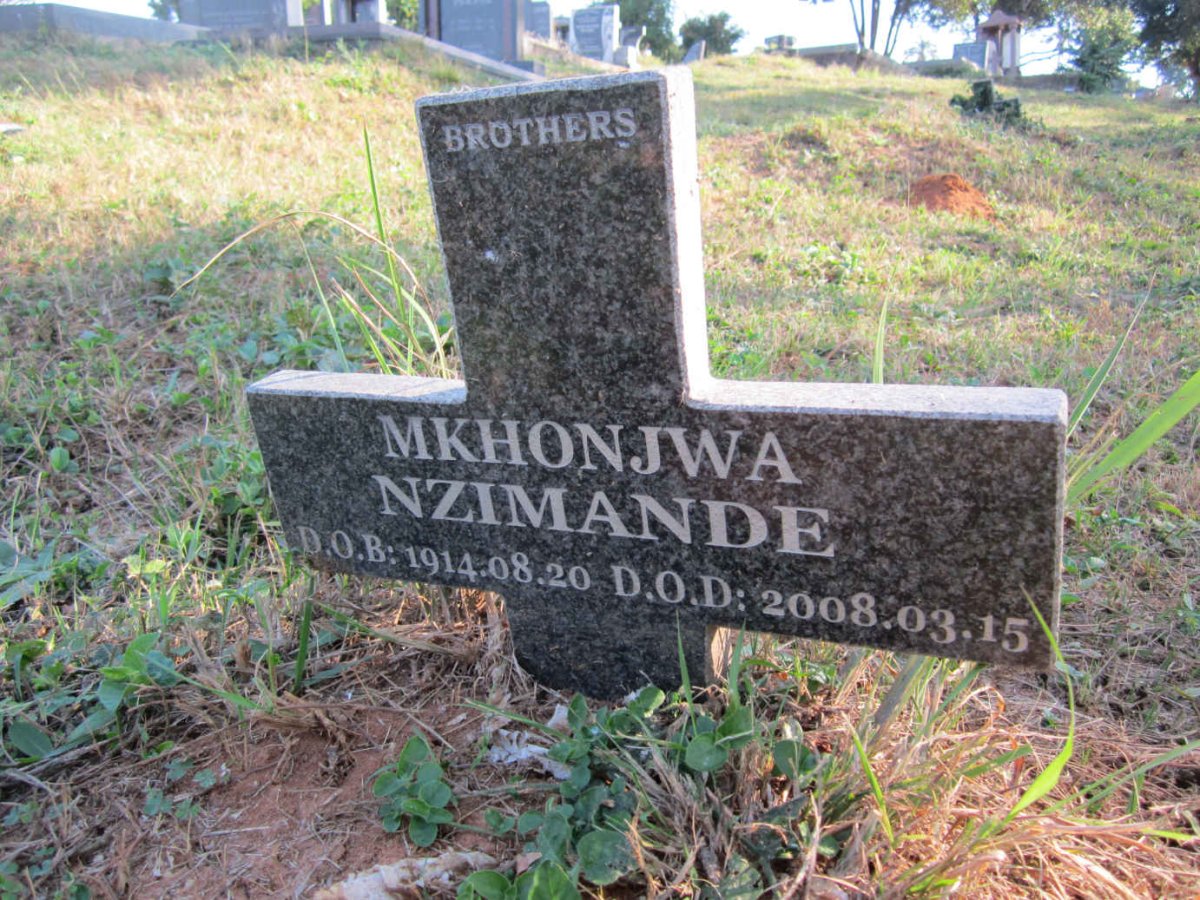 NZIMANDE Mkhonjwa 1914-2008