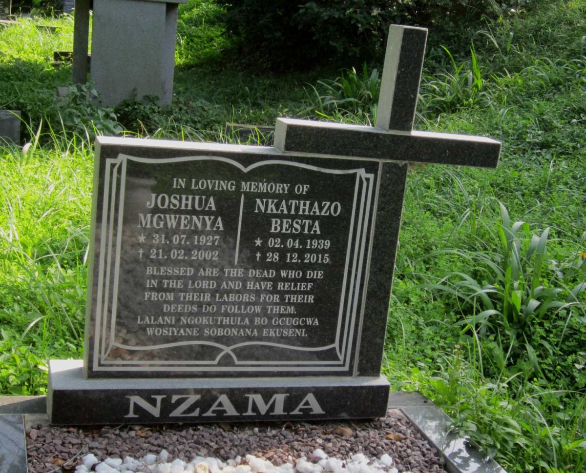 NZAMA Joshua Mgwenya 1927-2002 &amp; Nkathazo Besta 1939-2015