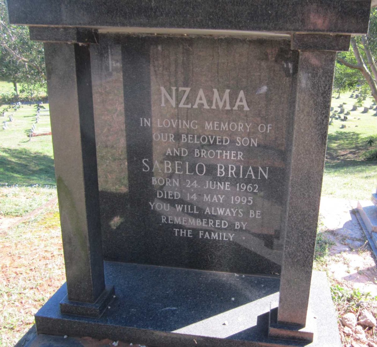 NZAMA Sabelo Brian 1962-1995