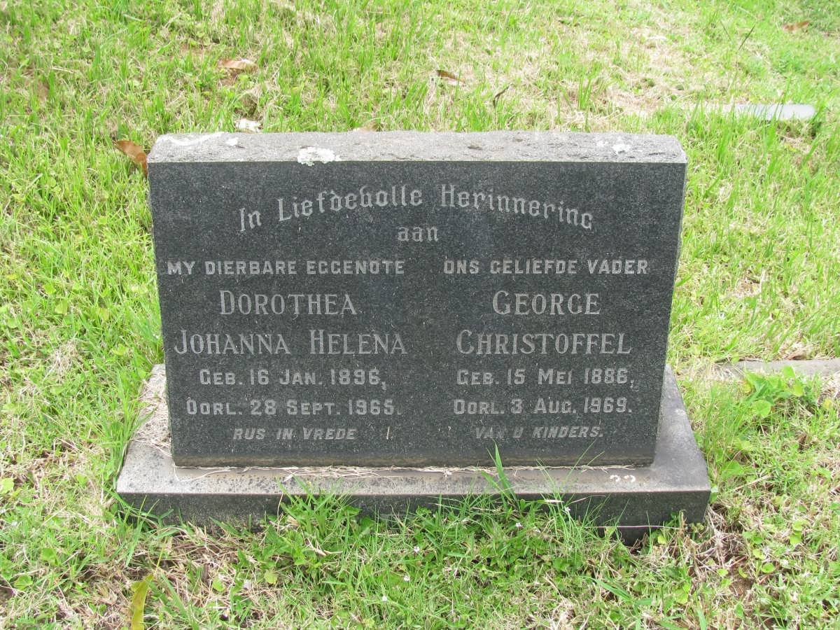 NORTJE George Christoffel 1886-1969 &amp; Dorothea Johanna Helena 1896-1965