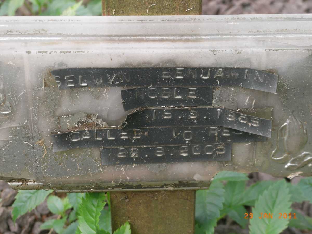 NOBLE Moses 1935-1987 &amp; Devina 1931-1963 :: NOBLE Selwyn Benjamin 1959-2005