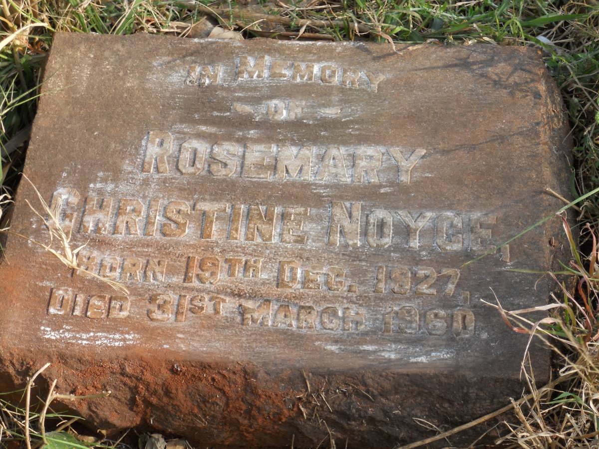 NOYCE Rosemary Christine 1927-1960
