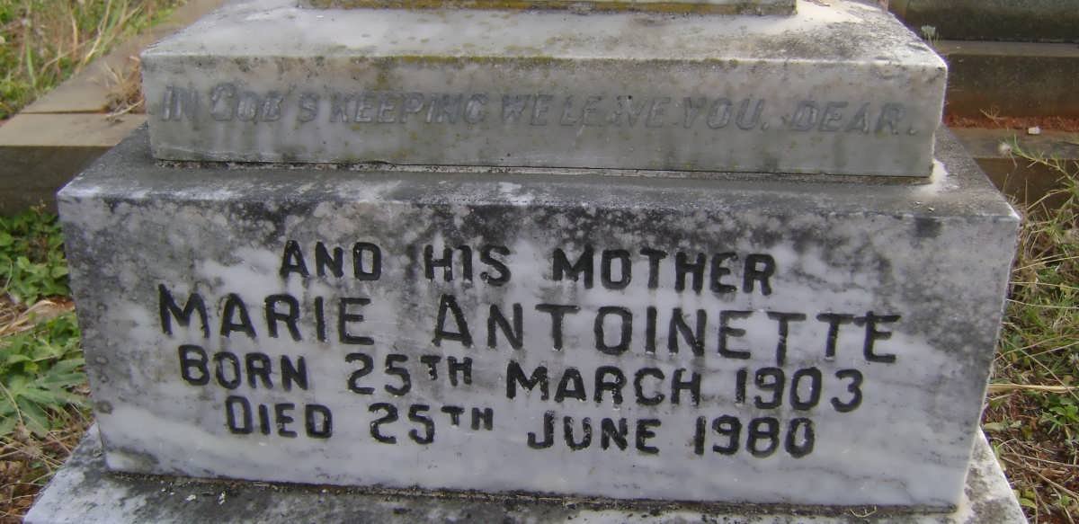 NOBBS Reginald John 1901-1983 &amp; Marie Antoinette 1903-1980 :: NOBBS Edmund John -1942