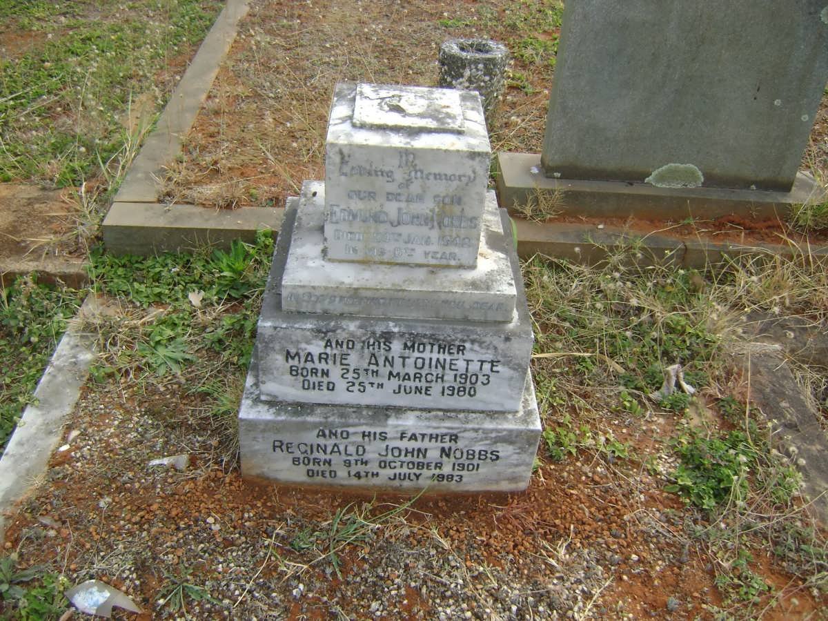 NOBBS Reginald John 1901-1983 &amp; Marie Antoinette 1903-1980 :: NOBBS Edmund John -1942