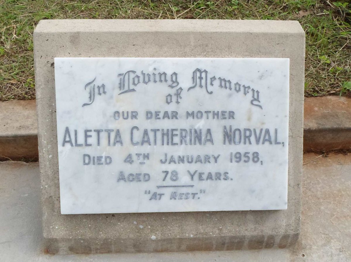 NORVAL Aletta Catherina -1958