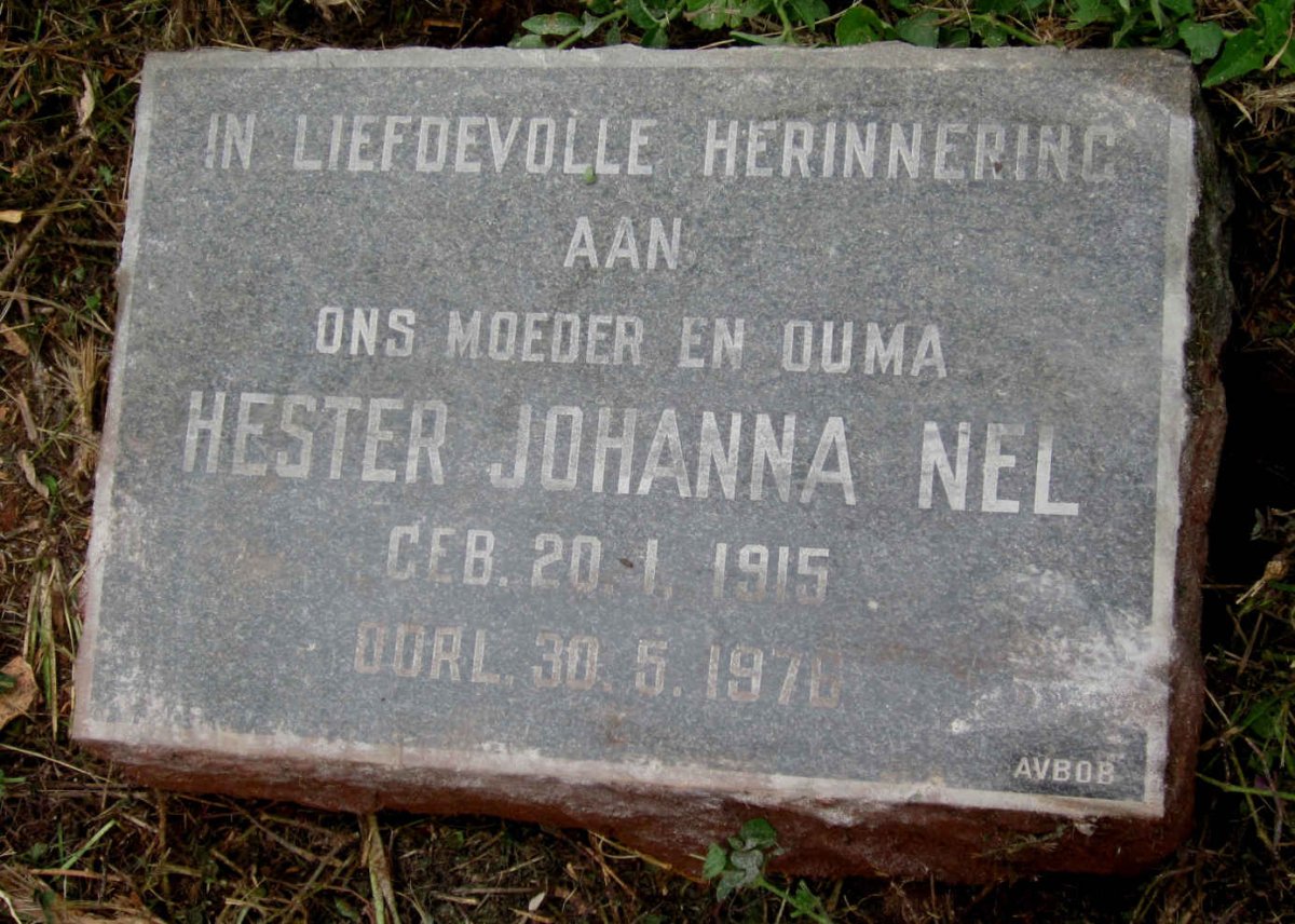 NEL Hester Johanna 1915-1976