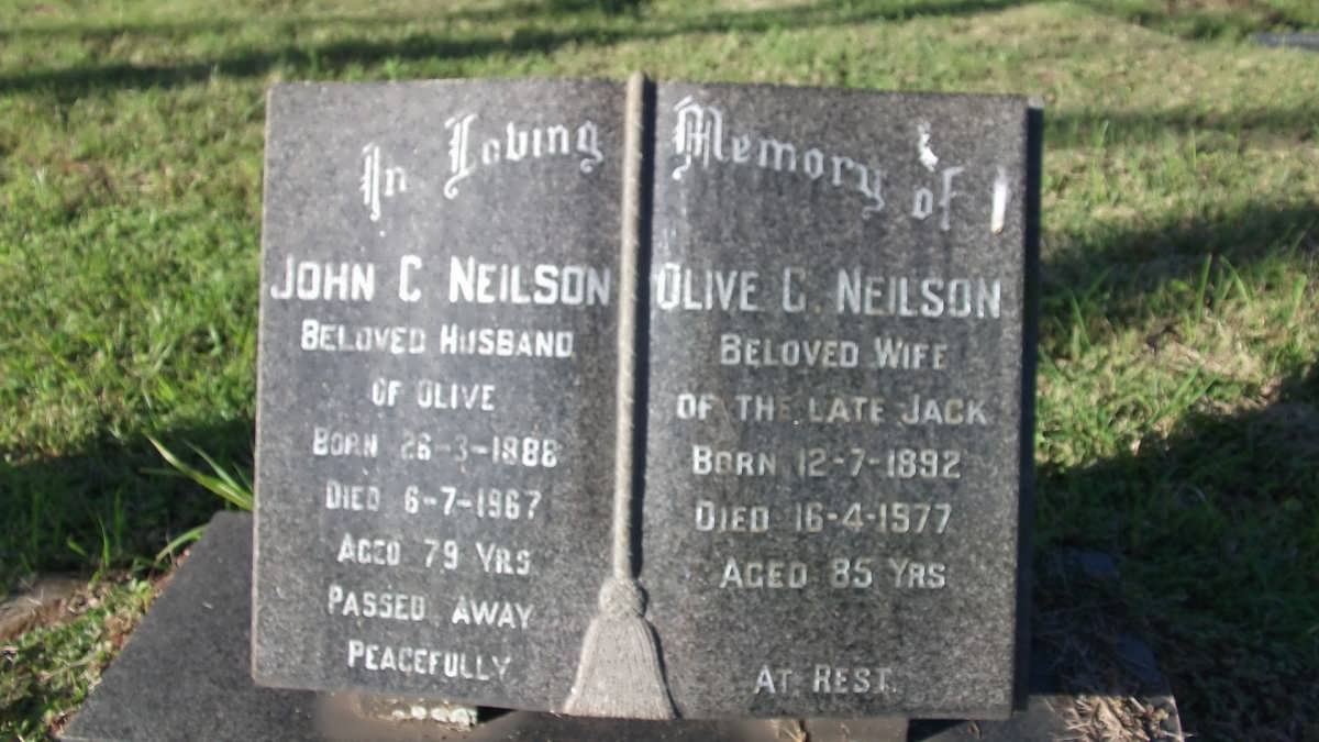 NEILSON John C. 1888-1967 &amp; Olive C. 1892-1977