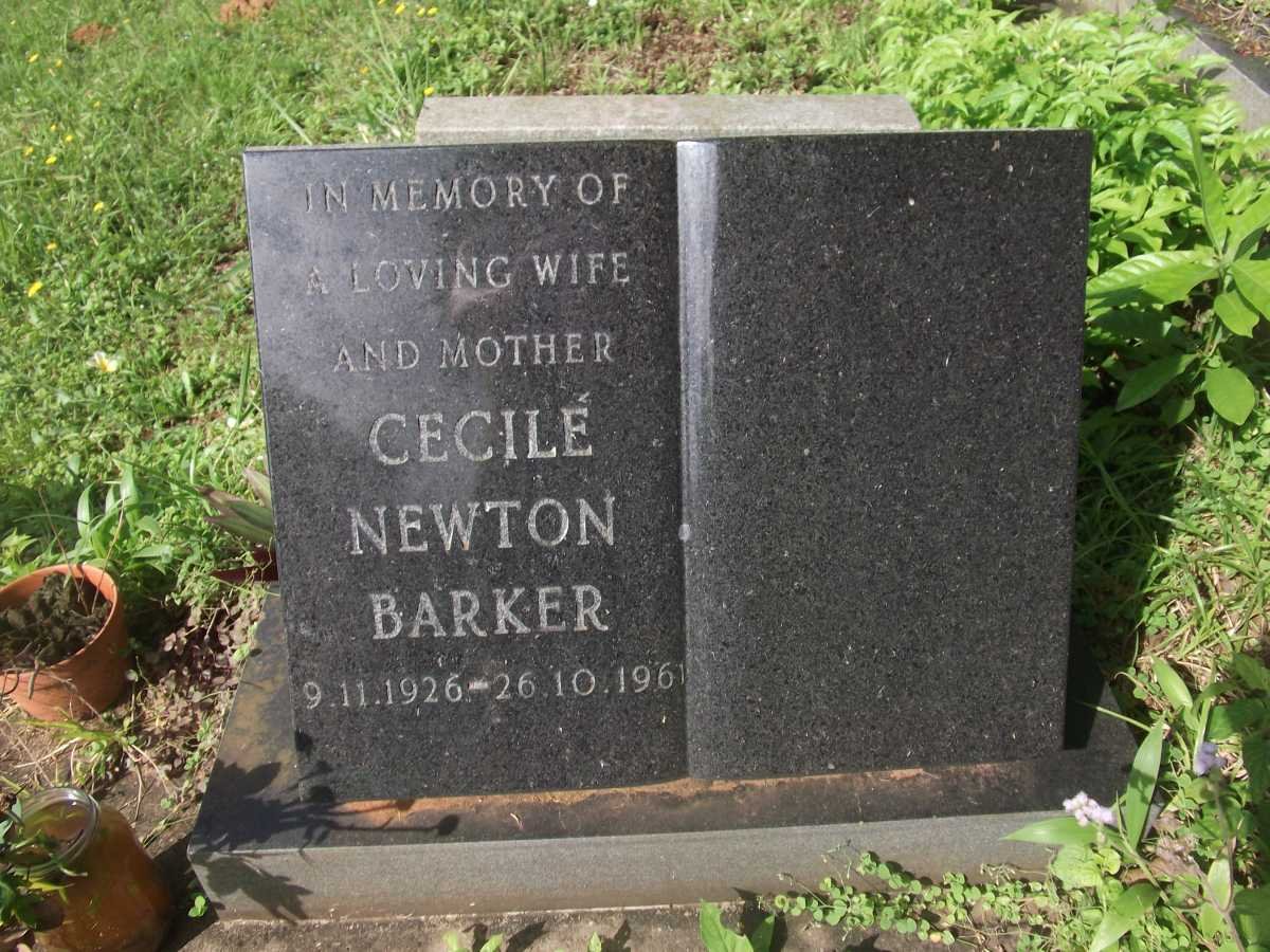 NEWTON BARKER Cecile 1926-1961