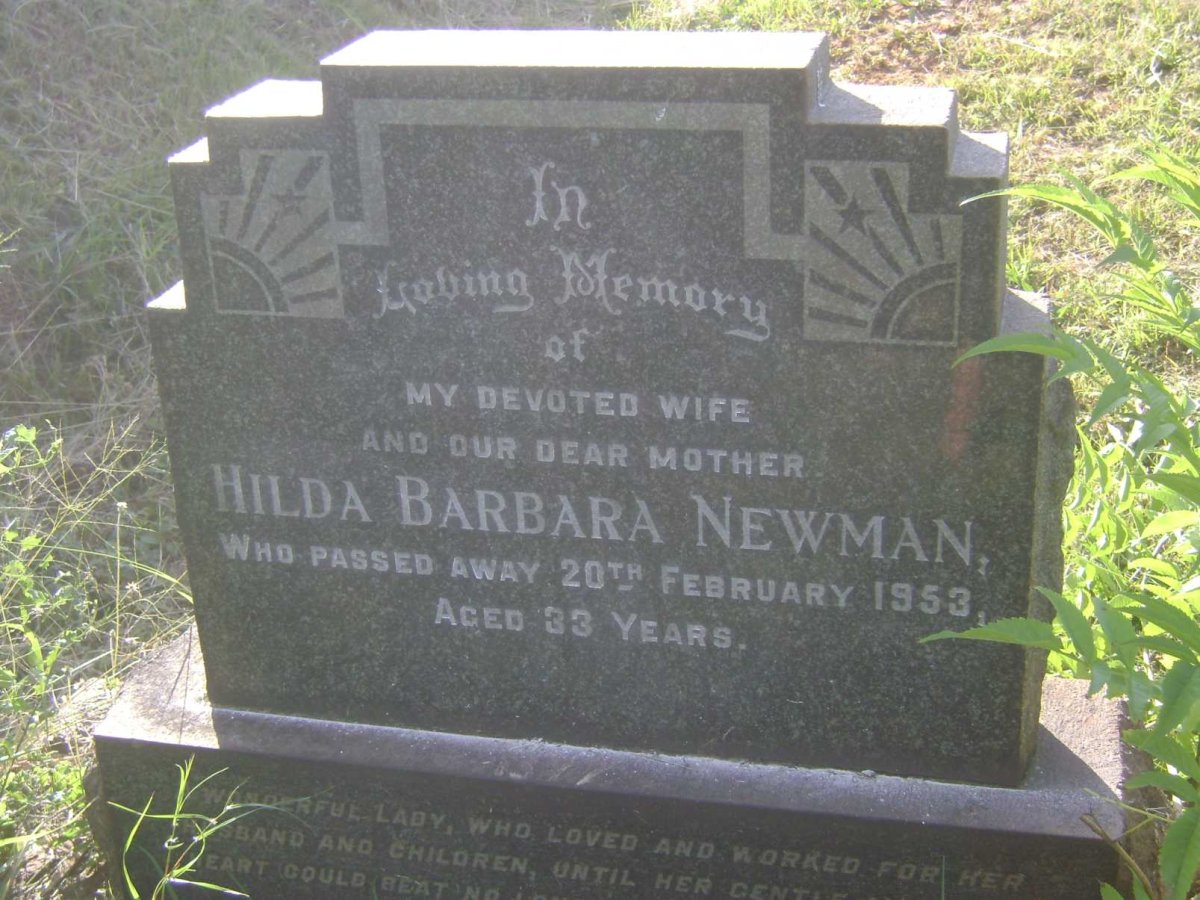 NEWMAN Hilda Barbara -1953