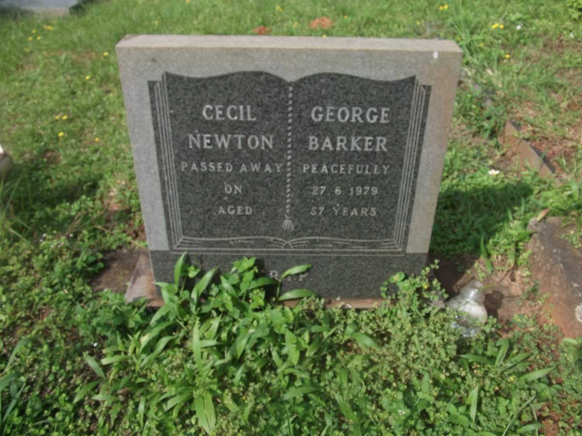 NEWTON BARKER Cecil George -1979