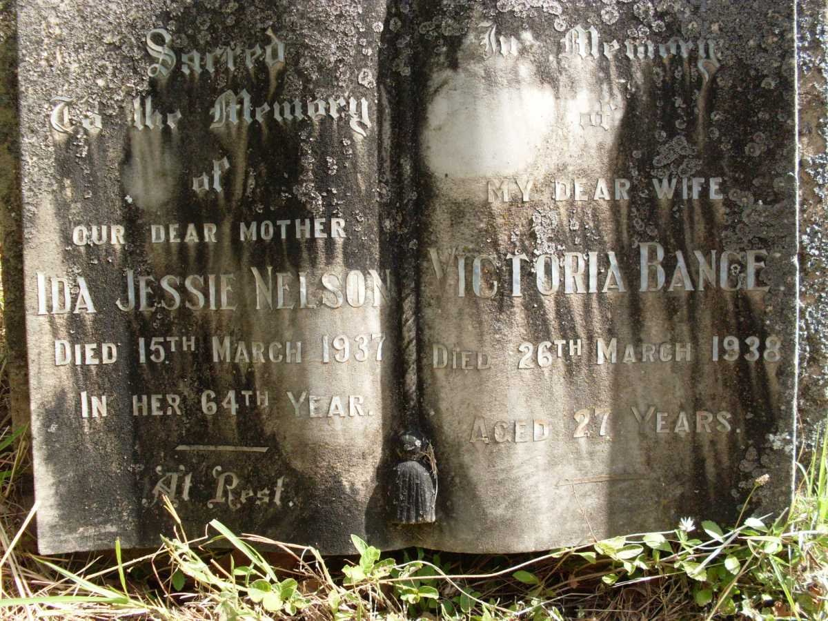 NELSON Ida Jessie -1937 :: BANCE Victoria -1938