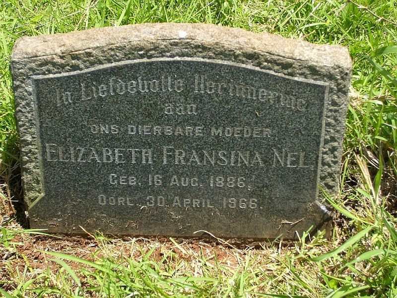 NEL Elizabeth Fransina 1886-1966
