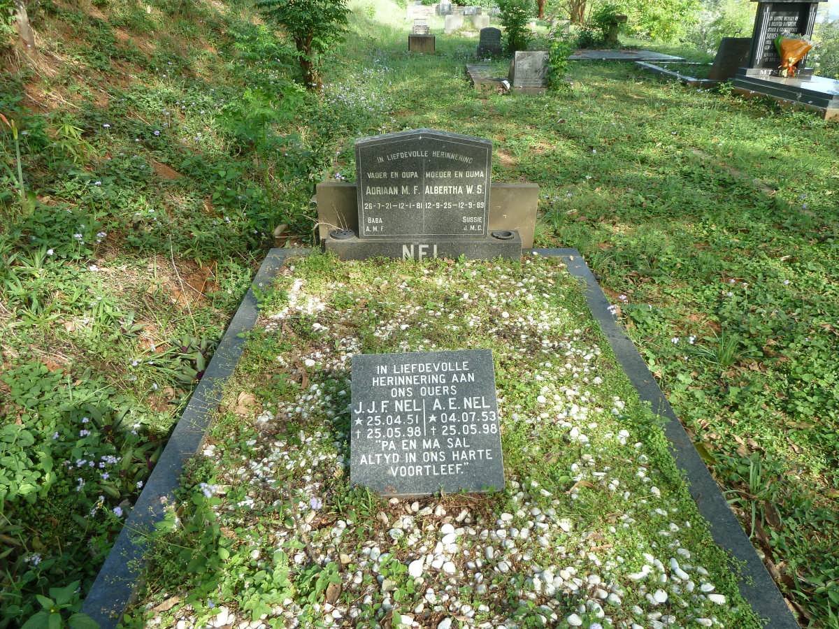 NEL Adriaan M.F. 1921-1981 &amp; Albertha W.S. 1925-1989 :: NEL J.J.F. 1951-1998 &amp; A.E. 1953-1998