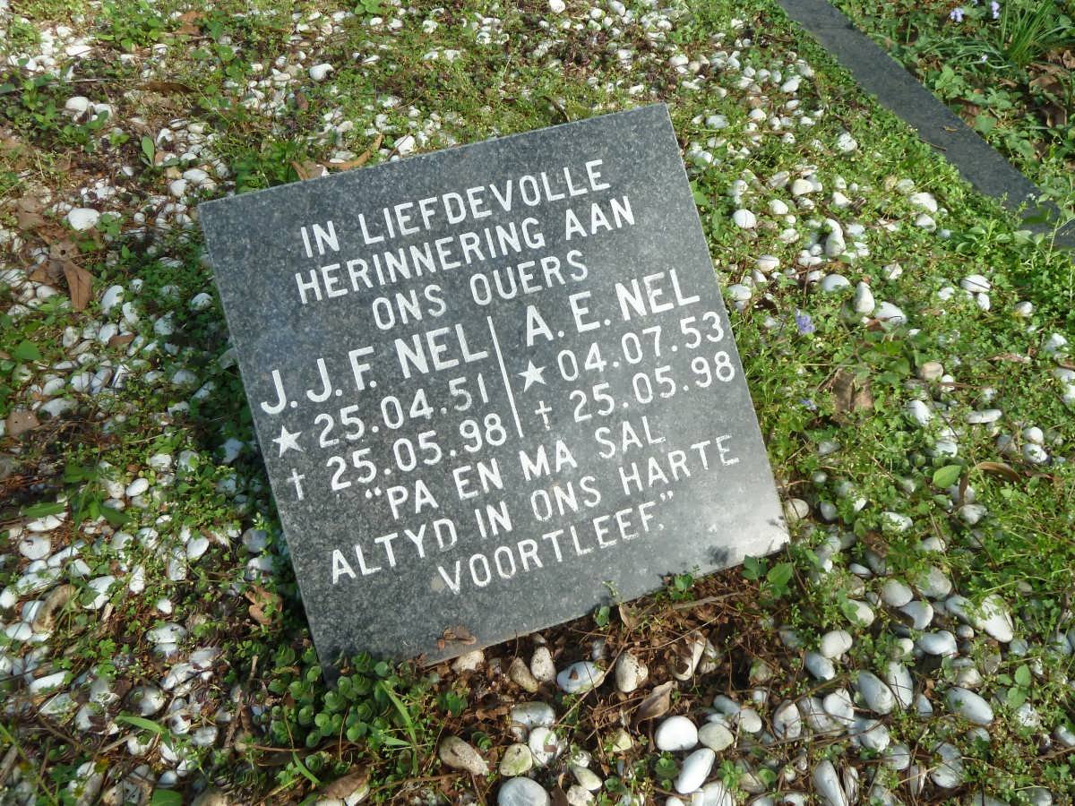 NEL Adriaan M.F. 1921-1981 &amp; Albertha W.S. 1925-1989 :: NEL J.J.F. 1951-1998 &amp; A.E. 1953-1998