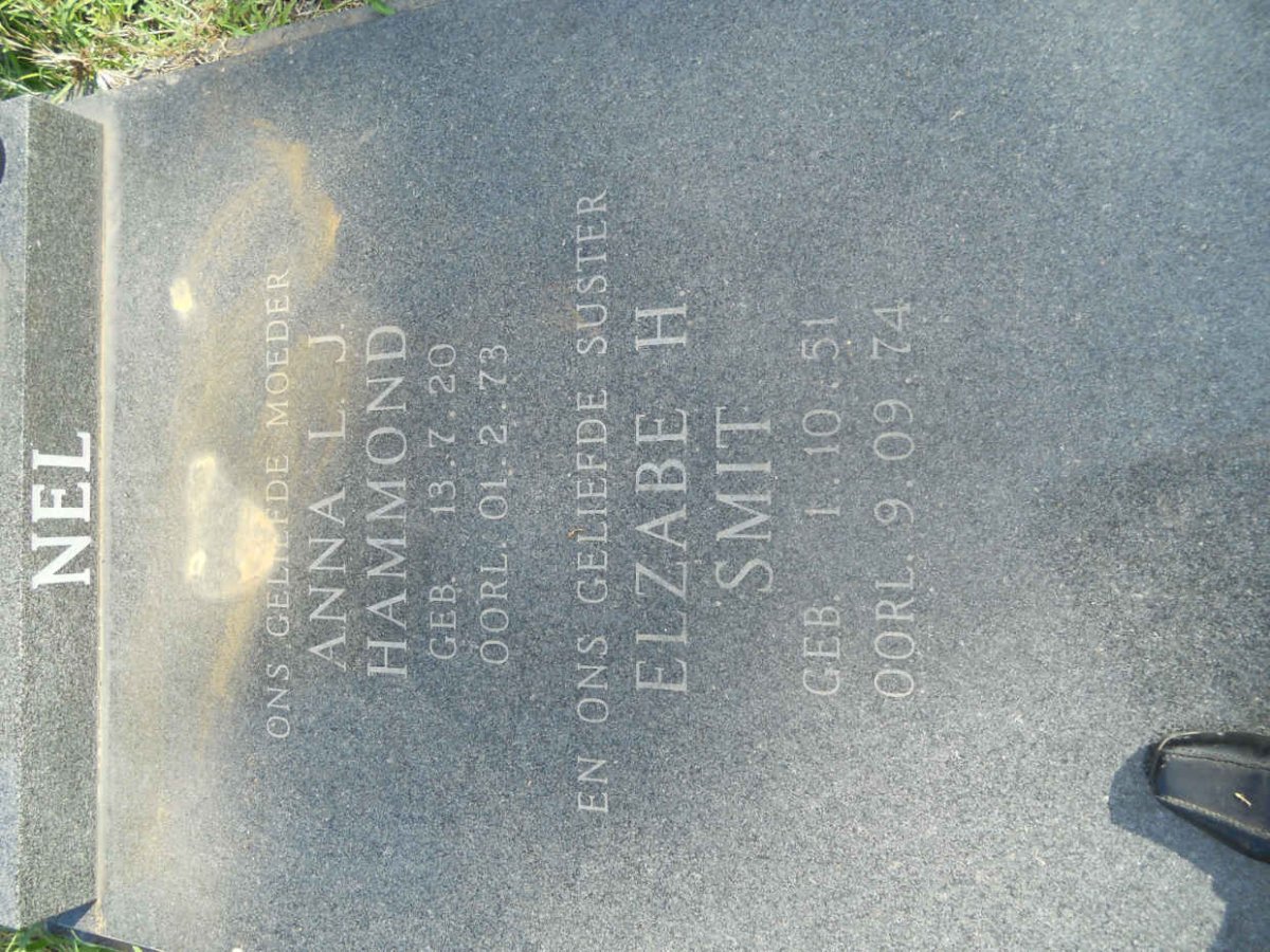 HAMMOND Anna L.J. 1920-1973 :: SMIT Elzabe H. 1951-1974