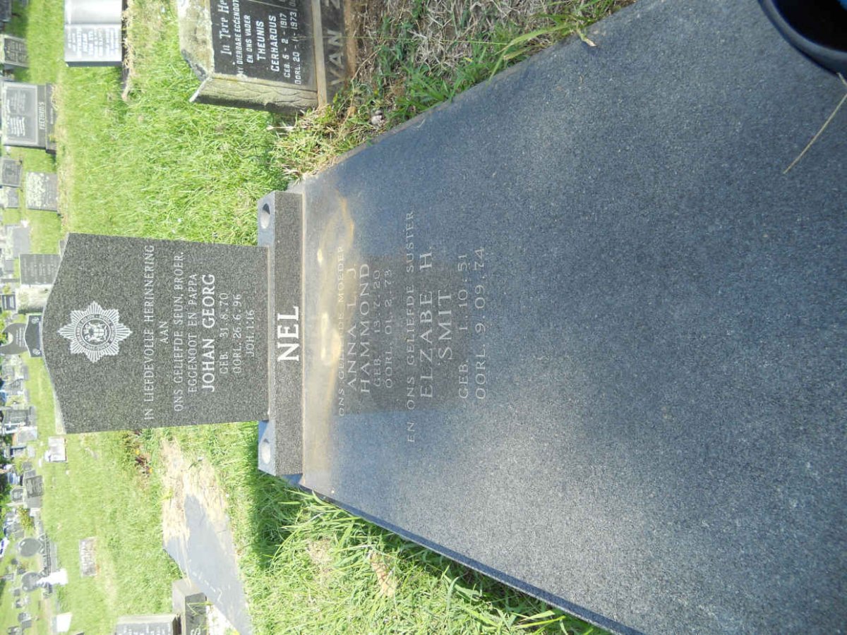 NEL Johan Georg 1970-1996 :: HAMMOND Anna L.J. 1920-1973 :: SMIT Elzabe H. 1951-1974