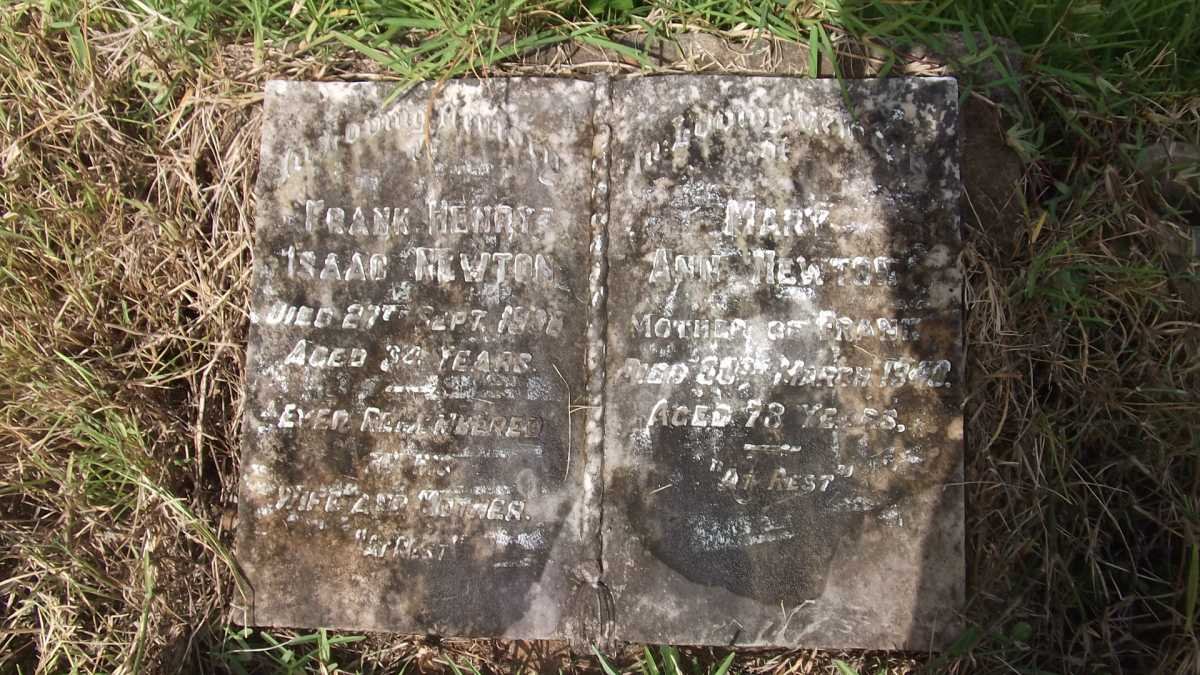 NEWTON Frank Henry Isaac 1938 &amp; Mary Ann -1940