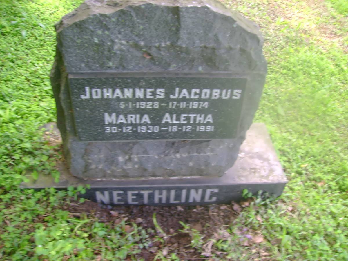 NEETHLING Johannes Jacobus 1928-1974 &amp; Maria Aletha 1930-1991