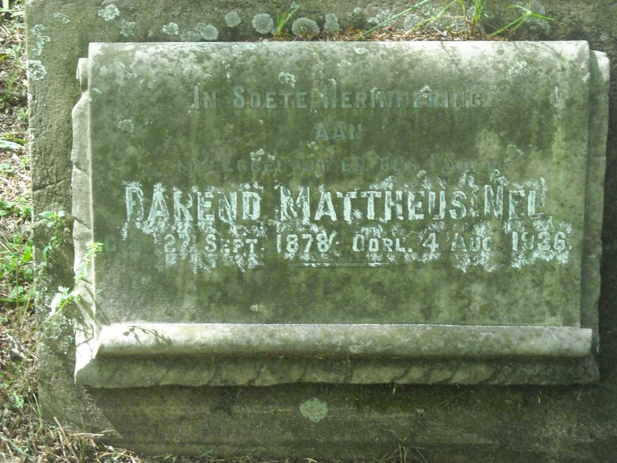 NEL Barend Mattheus 1878-1936