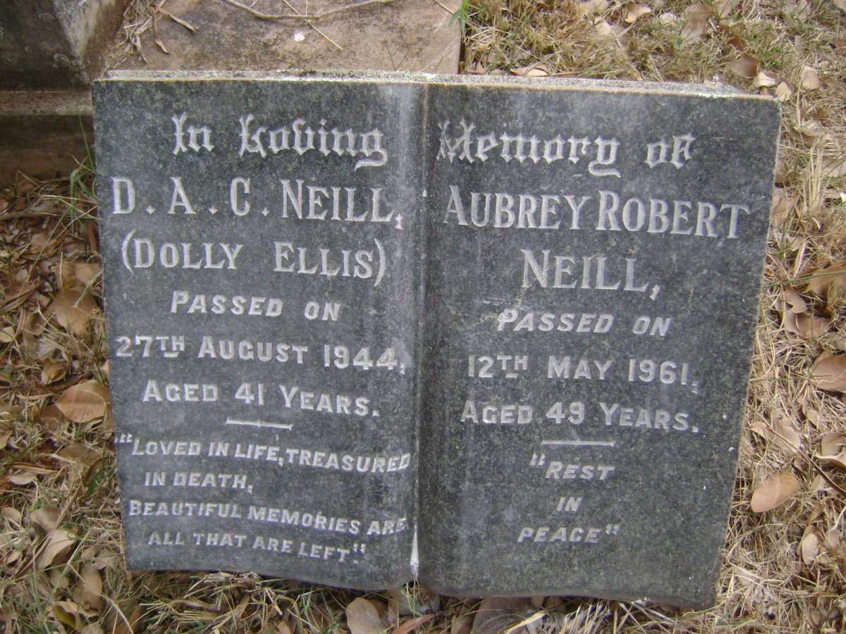 NEILL Aubrey Robert -1961 &amp; D.A.C. ELLIS -1944