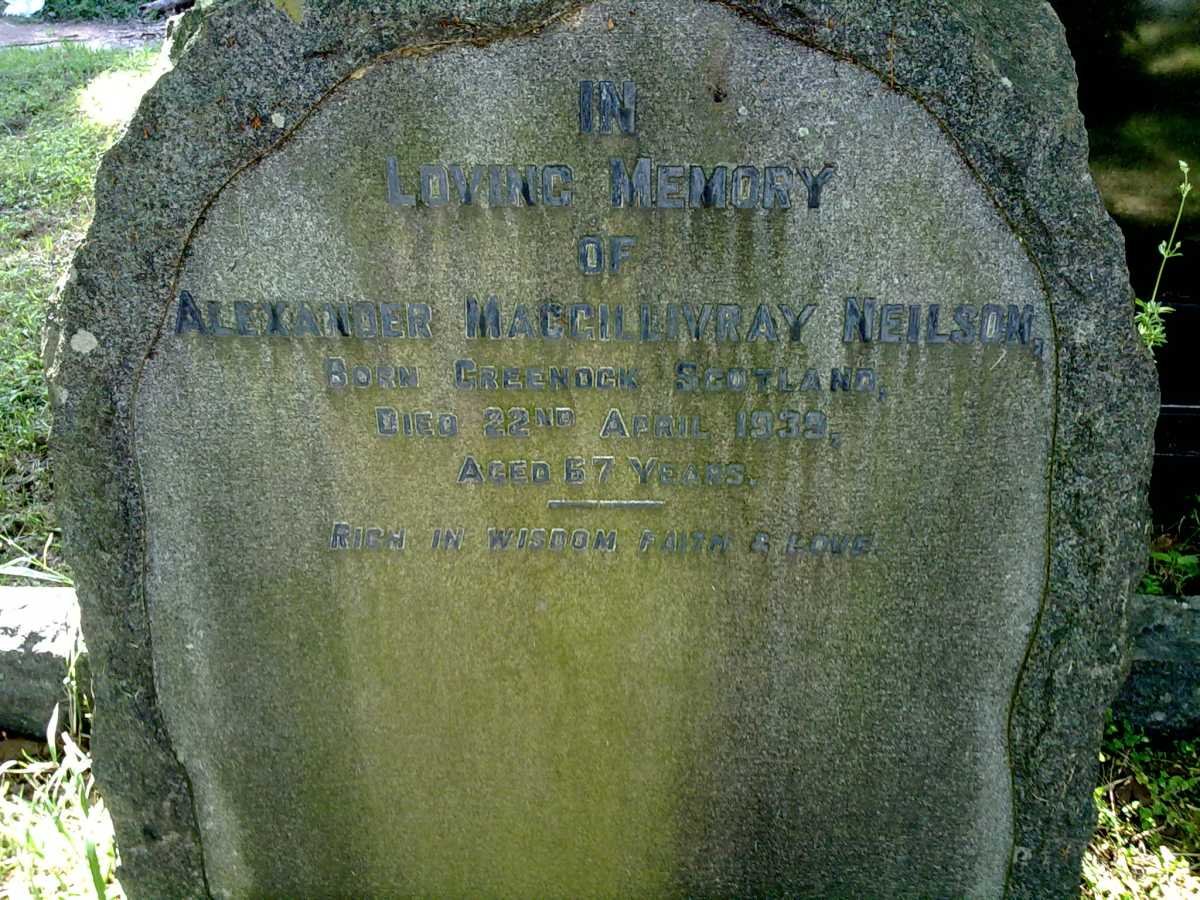 NEILSON Alexander Macgillivray -1939