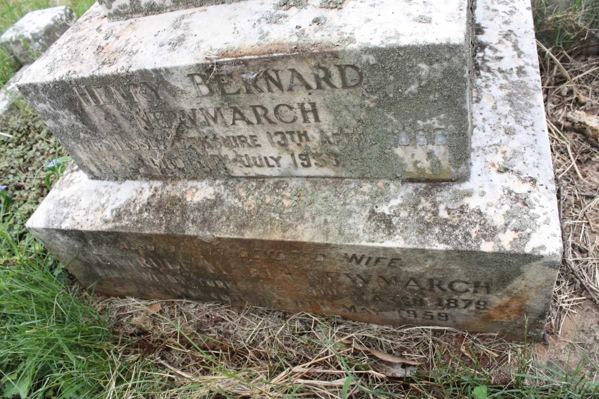 NEWMARCH Henry Bernard 1888-1956 &amp; Gertrude Maria 1879-1959