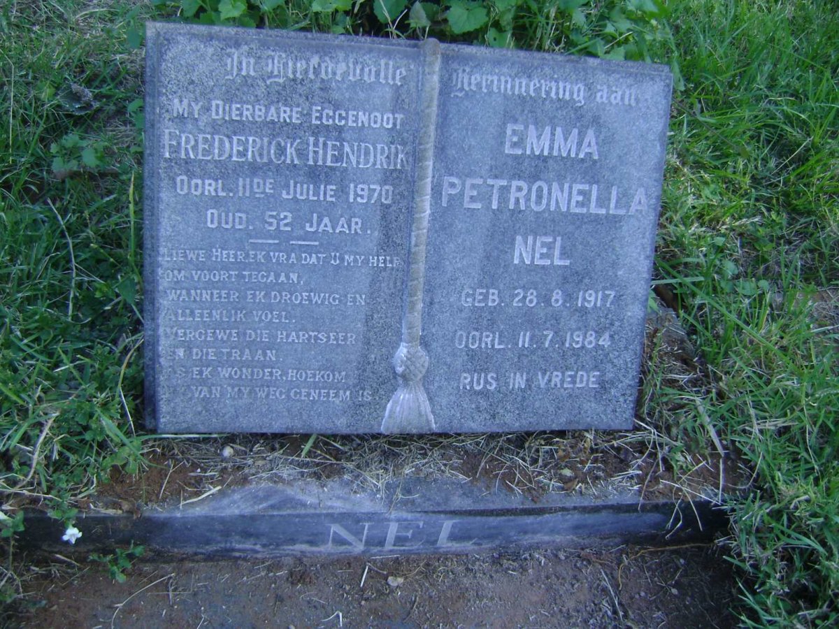 NEL Frederick Hendrik -1970 &amp; Emma Petronella 1917-1984