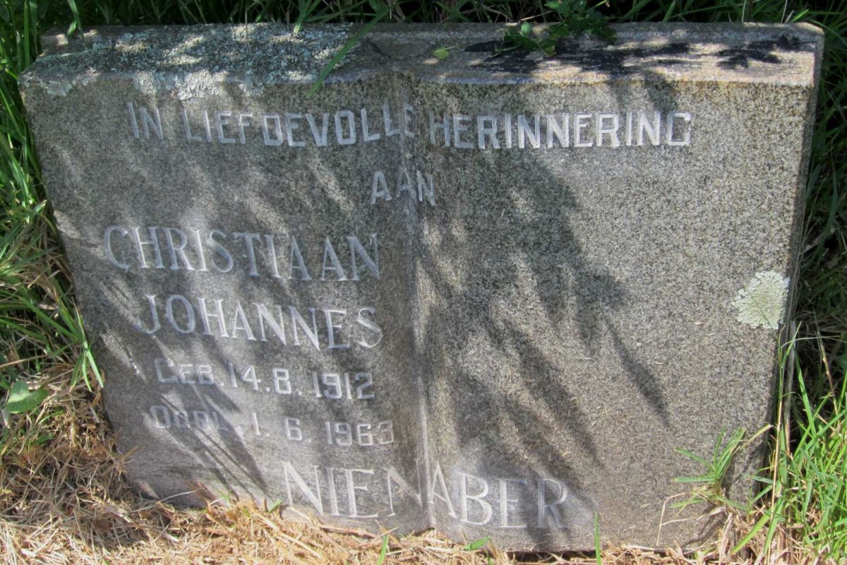 NIENABER Christiaan Johannes 1912-1963