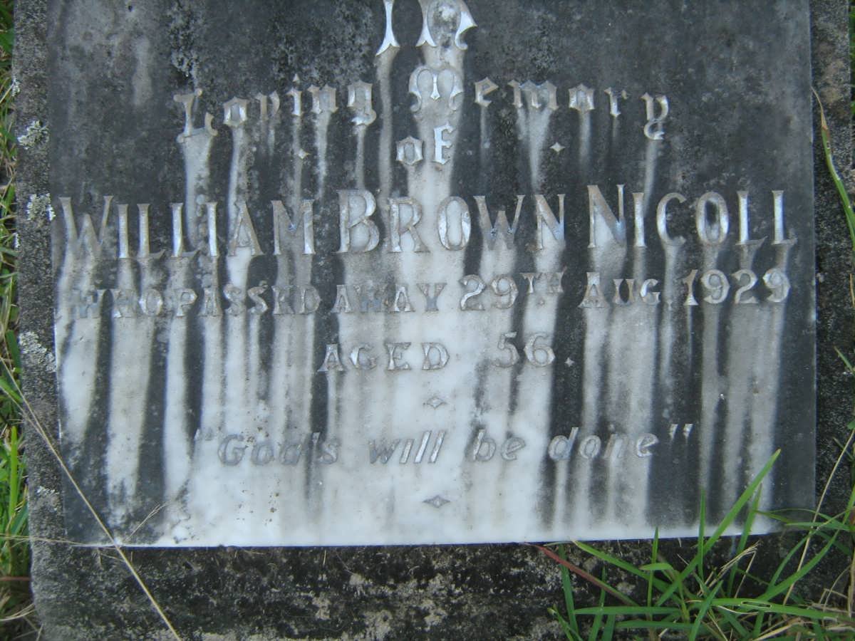 NICOLL William Brown -1929