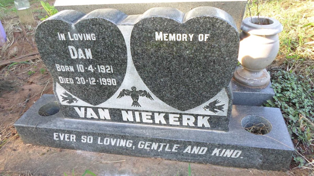 NIEKERK Dan, van 1921-1990