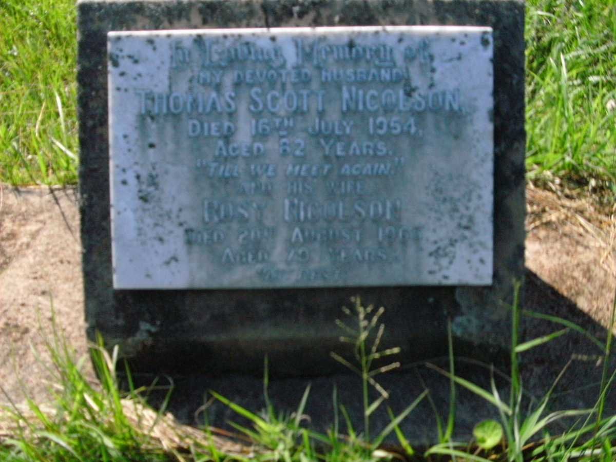 NICOLSON Thomas Scott -1954 &amp; Rosy -1965