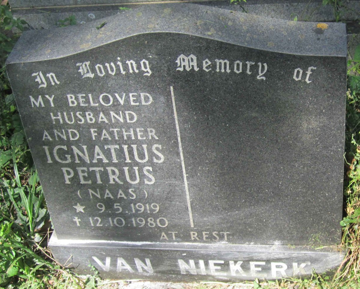 NIEKERK Ignatius Petrus, van 1919-1980