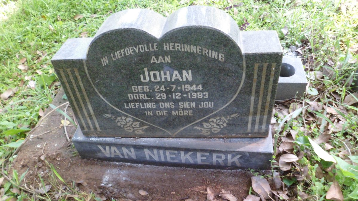 NIEKERK Johan, van 1944-1983