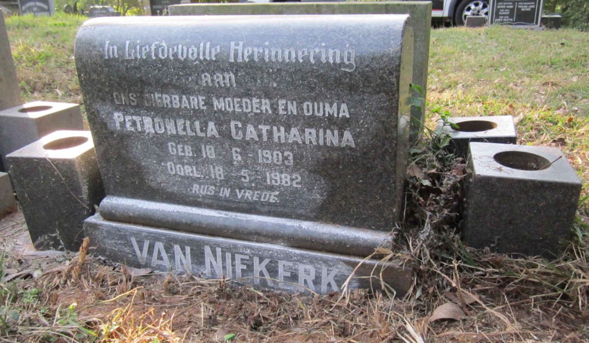 NIEKERK Petronella Catharina, van 1903-1982
