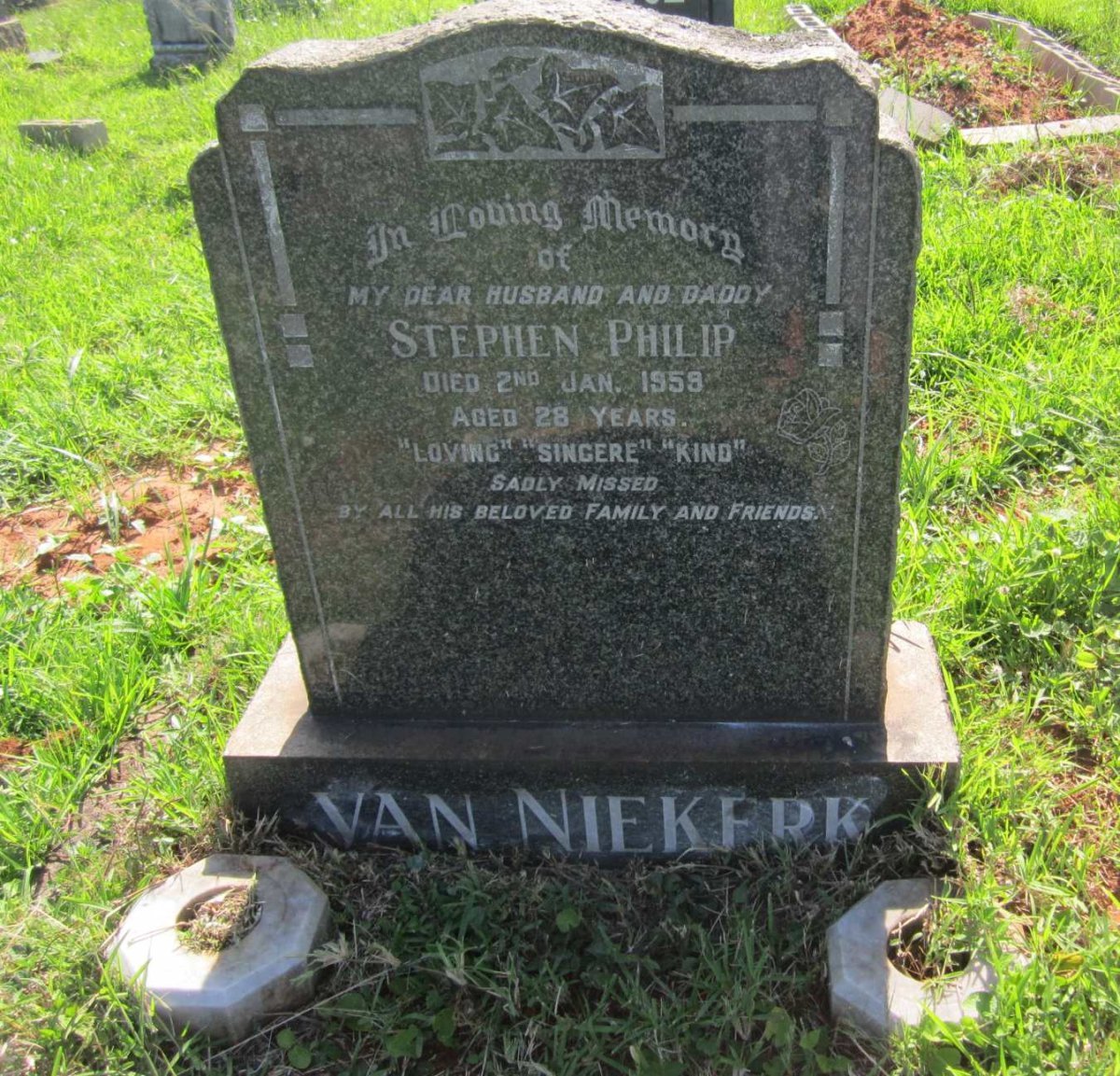 NIEKERK Stephen Philip, van -1959