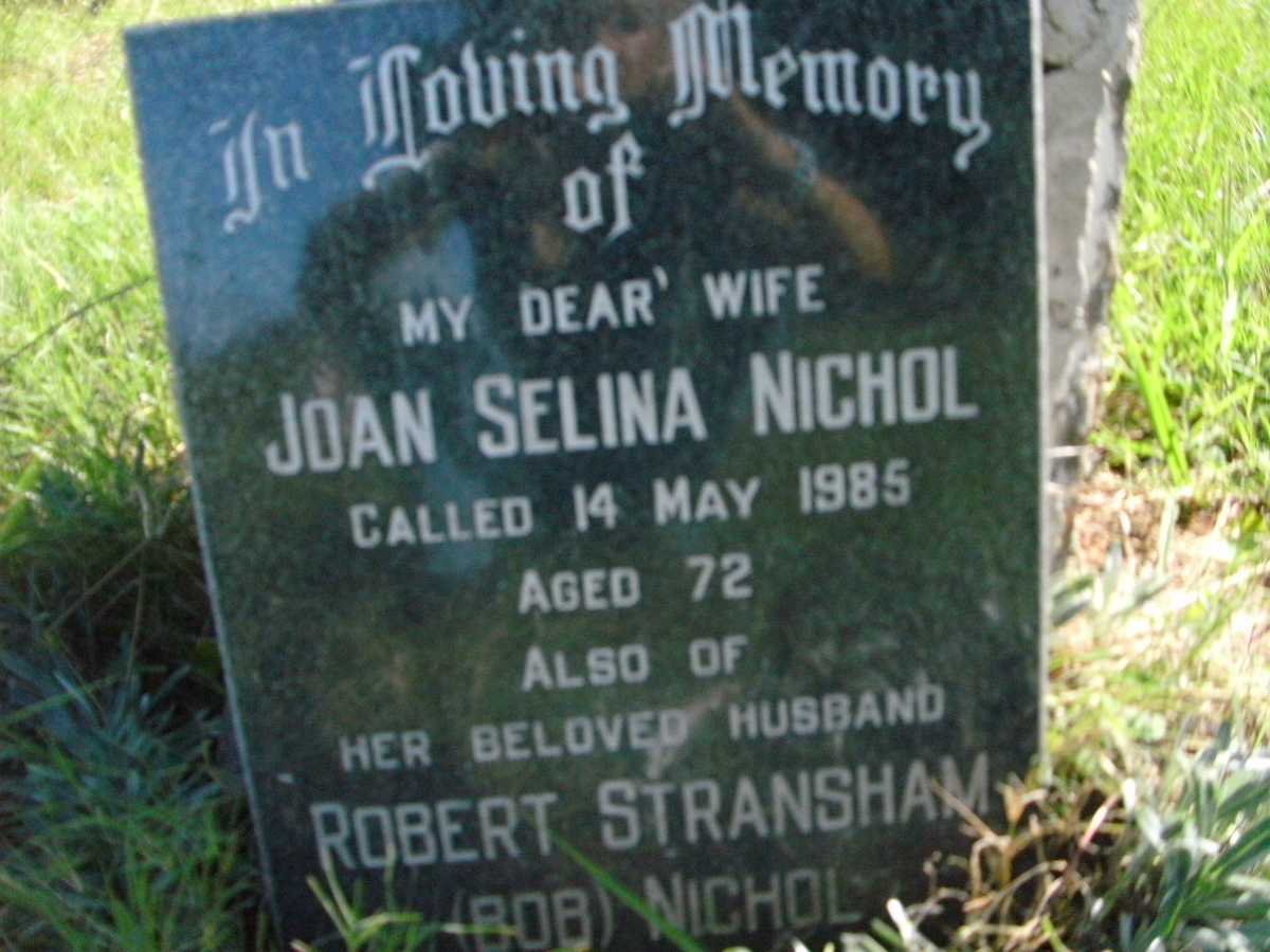 NICHOL Robert Stransham &amp; Joan Selina -1985