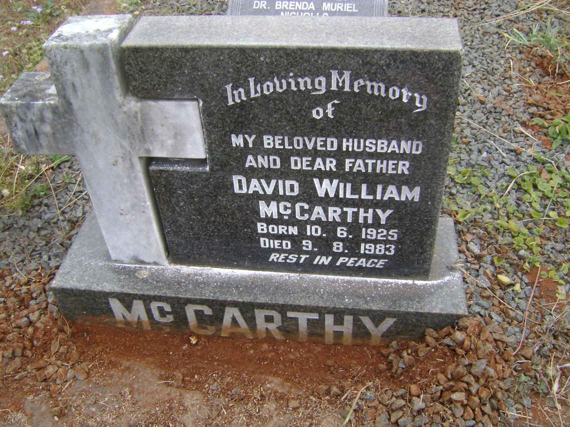 NICHOLLS Sydney Douglas -1942 &amp; Hilda Muriel -1954 :: NICHOLLS Ivo Kingsford -1958 :: McCARTHY David William 1925-1983