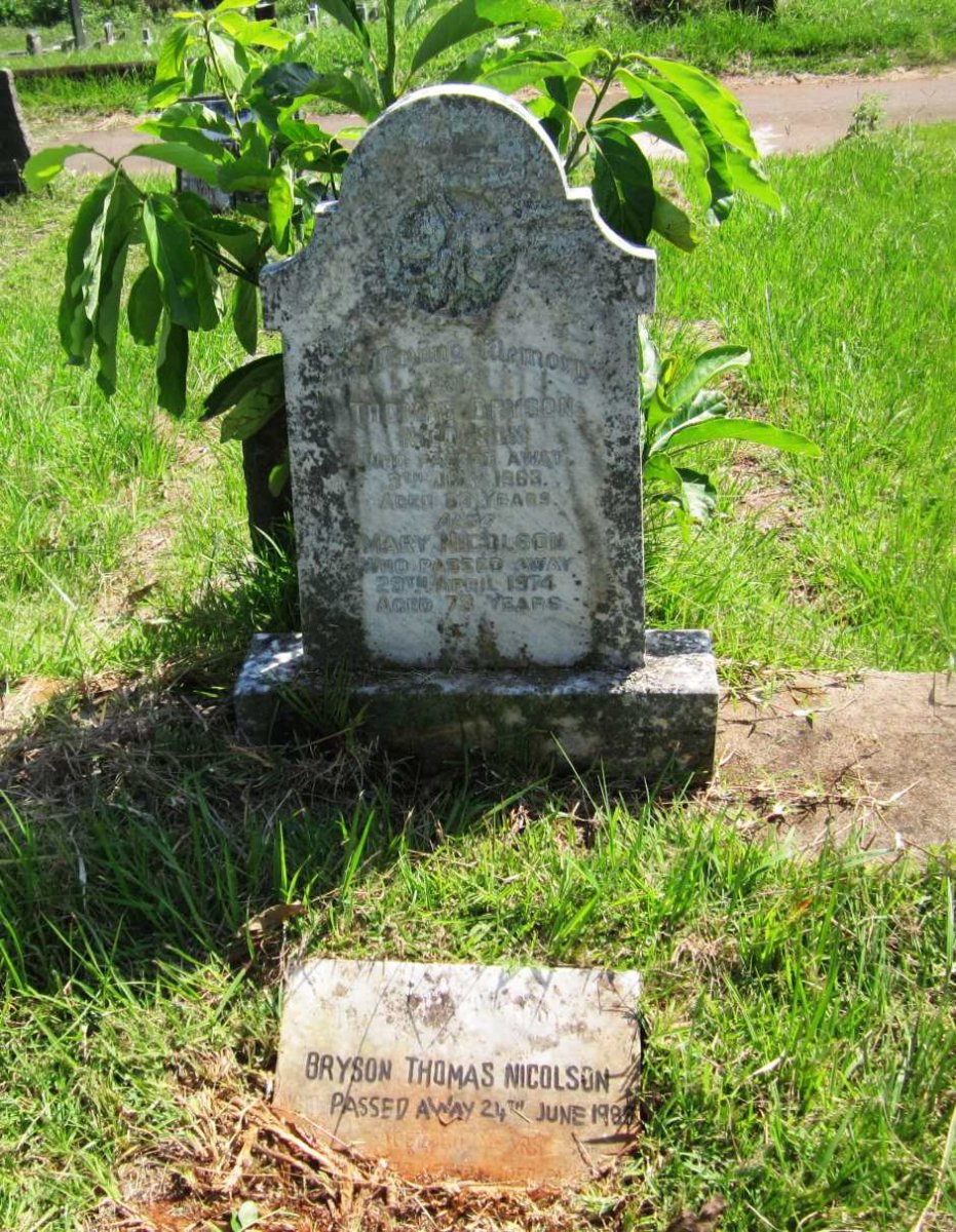 NICOLSON Thomas Bryson -1963 &amp; Mary -1974 :: NICOLSON Bryson Thomas -1985