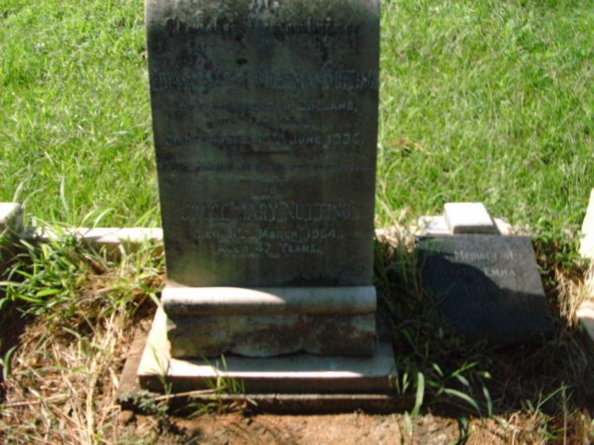 NUTTING Edward Leslie Wightman  -1936 &amp; Joyce Mary -1964