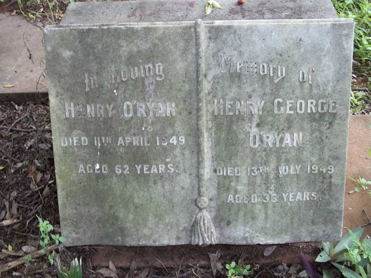 O'RYAN Henry -1949 :: O'RYAN Henry George -1949