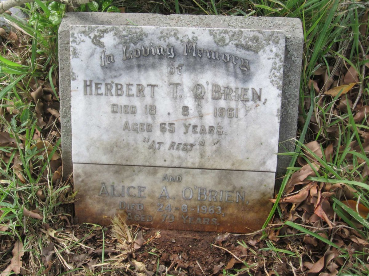 O'BRIEN Herbert T. -1961 &amp; Alice A. -1963