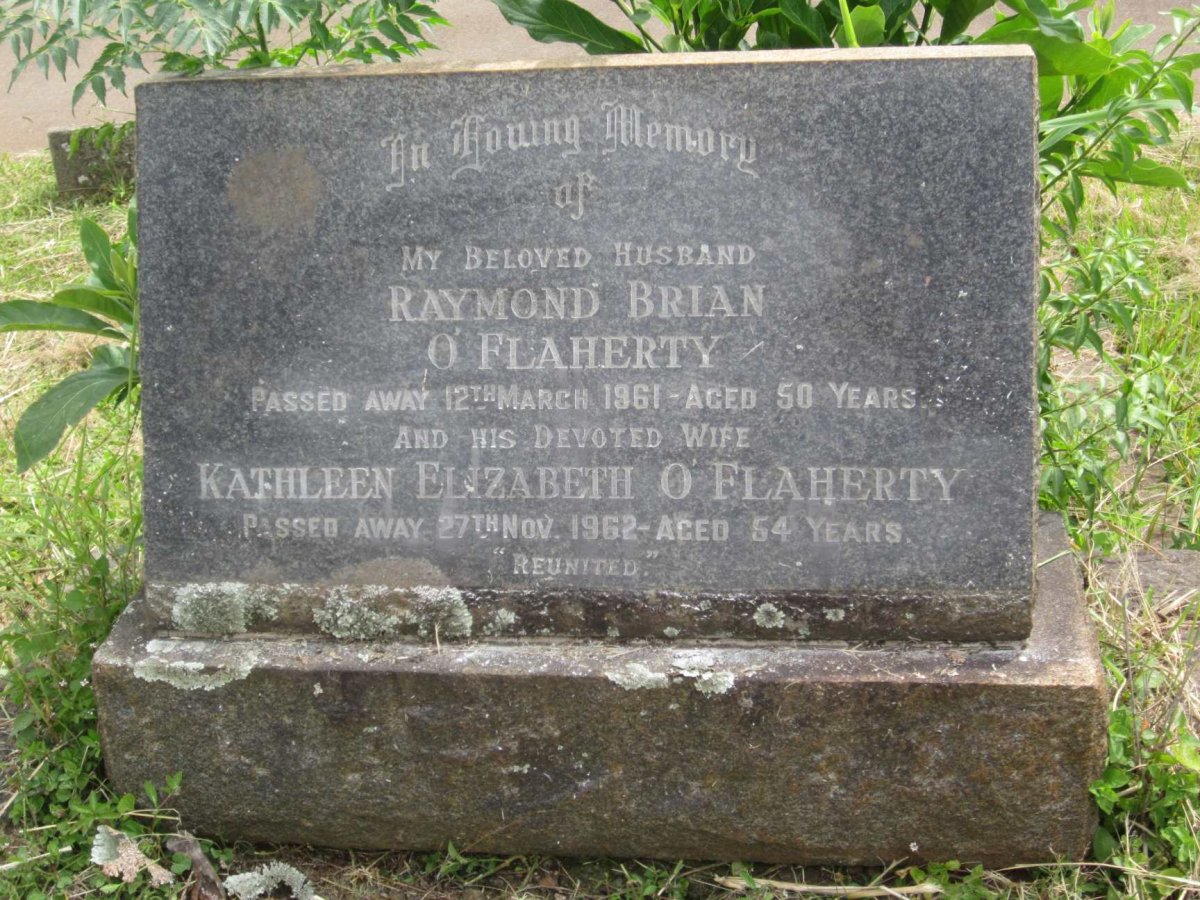 O'FLAHERTY Raymond Brian -1961 &amp; Kathleen Elizabeth -1962