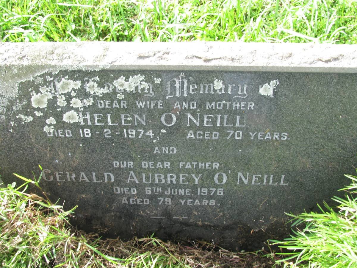 O'NEILL Gerald Aubrey -1976 &amp; Helen -1974