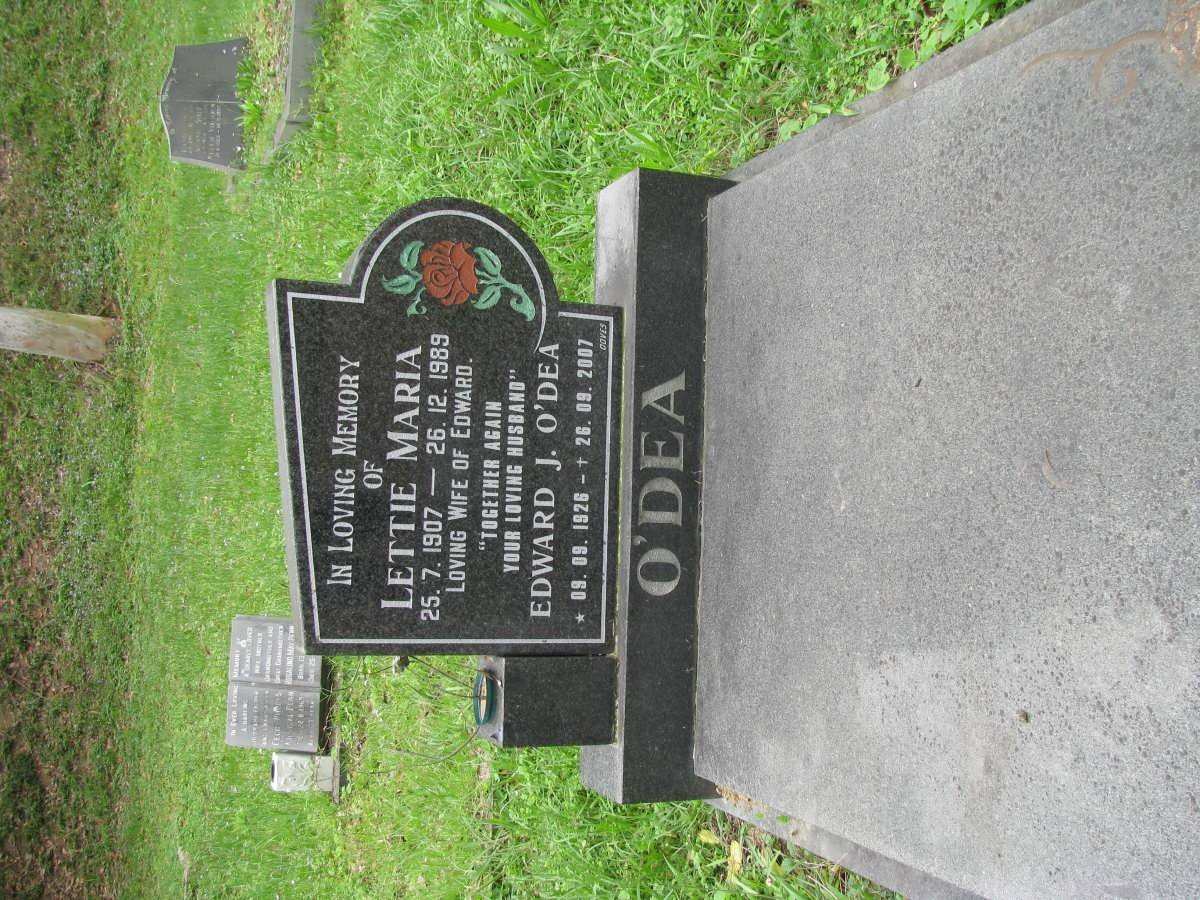 O'DEA Edward J. 1926-2007 &amp; Lettie Maria 1907-1989